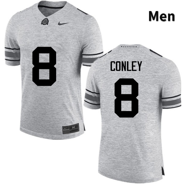 Ohio State Buckeyes Gareon Conley Men's #8 Gray Game Stitched College Football Jersey